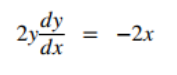 Example 01 - find dy dx by implicit differentiation - step 2