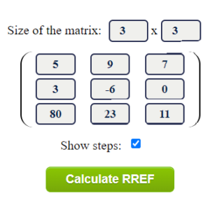 RREF Calculator with steps | Reduced Row Echelon Form