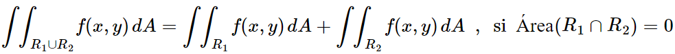 The double integral is additive