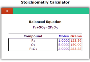 Stoichiometry Calculator