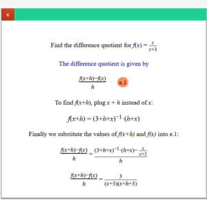 Difference quotient calculator with steps