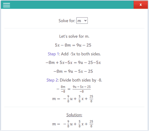 Algebra Calculator with Steps free | The best Algebra Solver