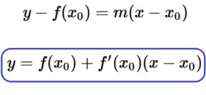 Tangent line formula